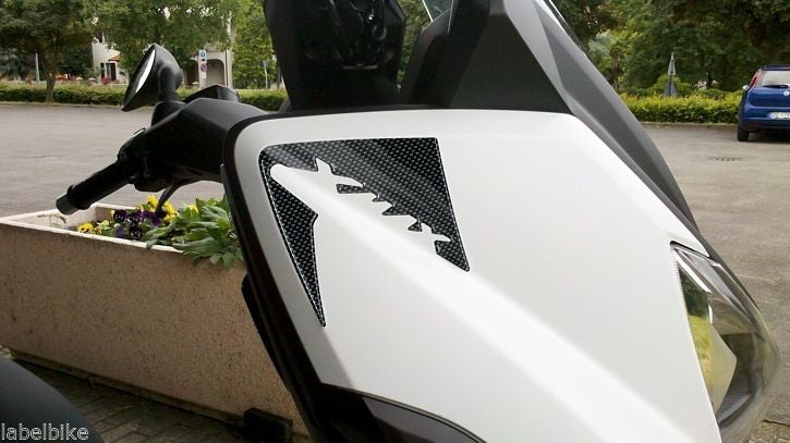 2 ADESIVI-STICKERS 3D gel PARASPIGOLI compatibili per X MAX 400 YAMAHA XMAX 2013-2016