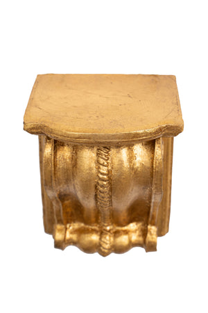 Biscottini Mensola a muro in legno finitura foglia oro anticato Made in Italy dimensioni