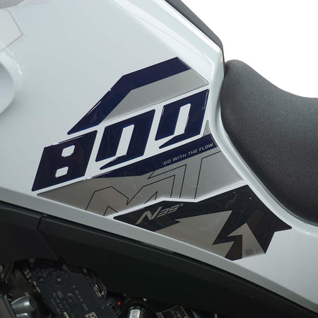 Protezioni Laterali serbatoio moto Adesivi Gel 3D compatibili con CFMOTO 800MT