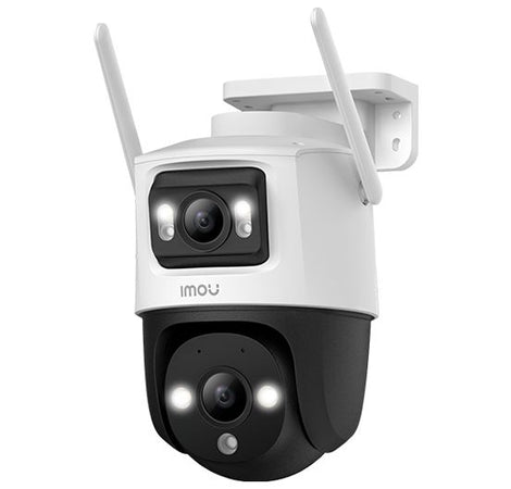 Imou crusier dual 6mp (3mp+3mp) telecamera wi-fi esterno doppio obiettivo, 360°ptz videocamera sorveglianza esterno con visione notturna a colori, rilevamento umano/veicoli, ip66, tracciamento intelligente, 2,4ghz - IPC-S7XP-6M0WED