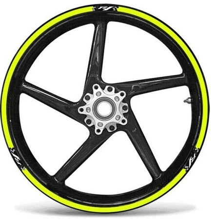 KIT STRISCE ADESIVE compatibili per CERCHI 17 MOTO YAMAHA YZF-R1 GIALLO FLUO