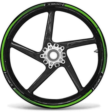 KIT STRISCE ADESIVE VERDI compatibili per CERCHI 17 MOTO KAWASAKI Z900 TUNING