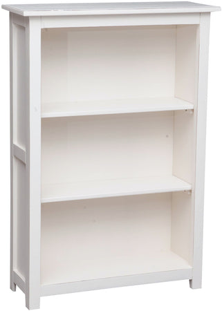 Biscottini Piccola libreria Country in legno massello di tiglio finitura bianca anticata L68xPR25xH98 cm. Made in Italy