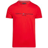 Tommy Hilfiger t-shirt rossa logo ricamato MW0MW11797 T-shirt Tommy Hilfiger