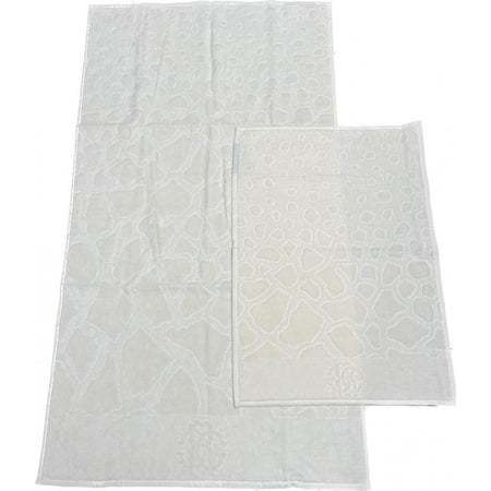 Coppia Asciugamani Roberto Cavalli Jerapah Ivory
