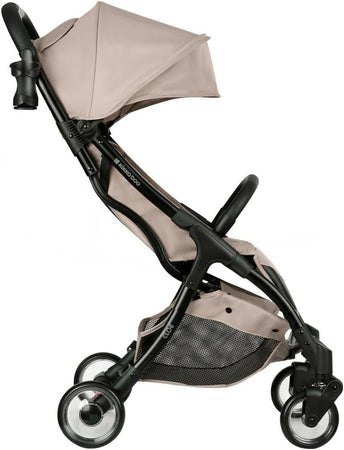 KIKKABOO Passeggino Cloe - colore BEIGE - telaio in alluminio, Pieghevole, omologato fino a 22 kg, Passeggino 0+ Mesi fino 22 Kg - Passeggino Leggero con Chiusura Compatta, Schienale Reclinabile e Regolabile, Poggiagambe
