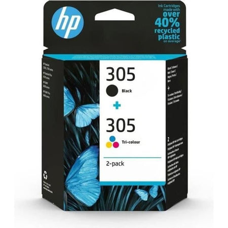 Confezione da 2 cartucce di inchiostro nero in tricromia originali HP 305 (6ZD17AE)
