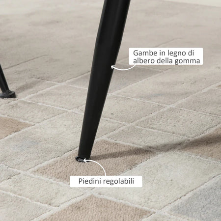 Divano 2 Posti in Velluto con Gambe in Metallo e Schienale a Conchiglia, 132x66x80cm, Grigio RF2839-483V00CGHG2