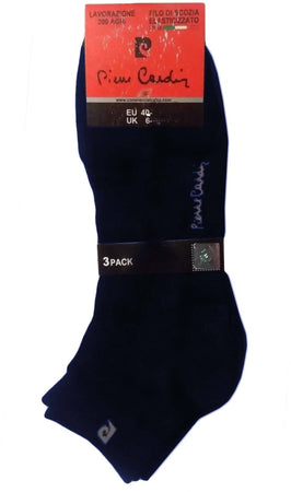 6X Calzini Unisex Pierre Cardin Tinta Unita 6 Paia Calze Corte Sportive Casual in Cotone Art. PC 200/500 QUARTER