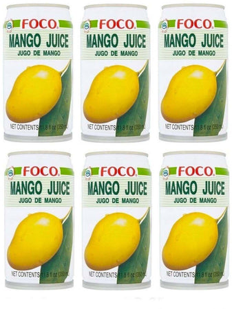 6x Foco Mango Juice Drink 350ml Succo Di Mango in Confezione Da 350 Ml Succo Rinfrescante Confezione Da 6