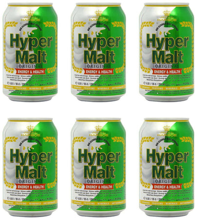 6x Hypermalt in Lattina Da 330 Ml Bevanda Analcolica Al Malto Bevanda Energetica Dolce