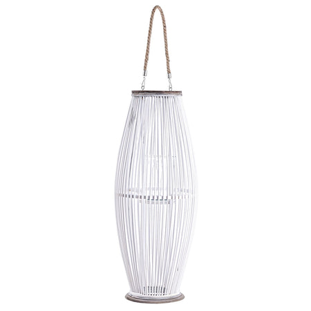 Lanterna da esterno "Jadida" colore bianco e giallo per giardino in vetro