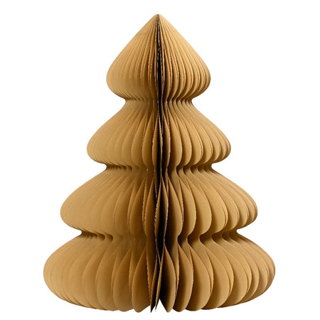 Alberello di Natale colore sabbia in carta , decorazione natalizia