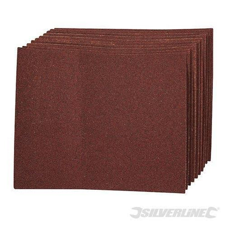 Fogli abrasivi in ossido d'alluminio per lavori manuali varie grane offerta silverline Silverline