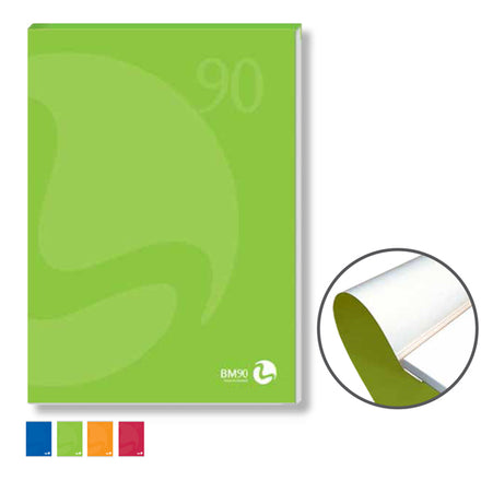 Blocco Notes Collato Lato Corto A4 90Gr 80Fg Bianco Copertina 250Gr Bm