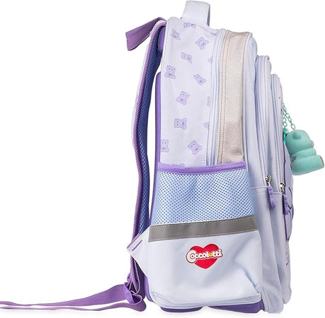 Zaino Coccolotti Classic Lilla Con Coccolotto in Omaggio Colourbook - Zaino Scuola Coccolotti, Schienale Ergonomico Imbottito, Spallacci Regolabli, Dimensioni 44x34x17, 25 litri