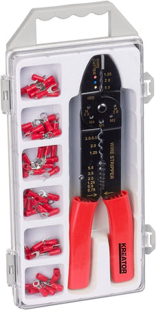Pinza per capicorda e terminali isolati con 60 connettori e capicorda