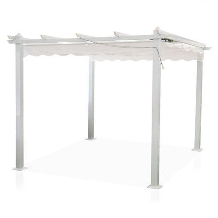 Gazebo "Astoria" pergolato moderno da giardino e veranda con struttura in alluminio