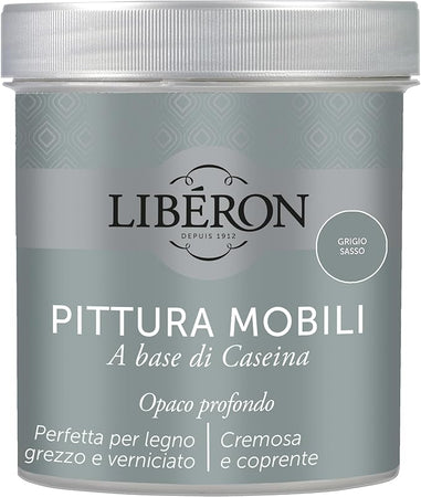 LIBERON - PITTURA MOBILI A BASE DI CASEINAOPACO PROFONDO GRIGIO SASSO 500ML