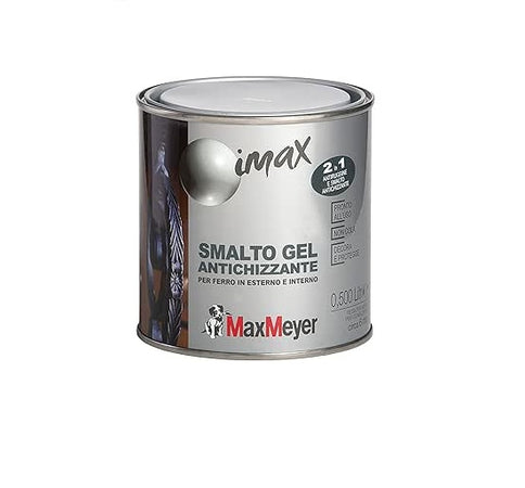 MAX MEYER - IMAX SMALTO DECORATIVO ANTICHIZZANTE 0,5 L GRIGIO GHISA GRANA GROSSA