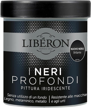 LIBERON - PITTURA IRIDESCENTE I NERI PROFONDI NUOVO NERO BRILLANTE 500ML