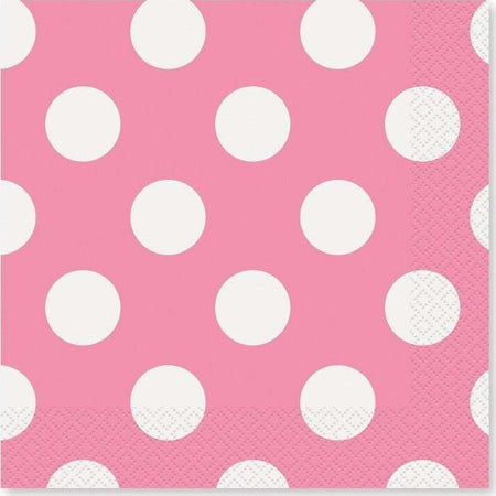 72-Pz-Tovaglioli-Di-Carta-Per-Feste-Rosa-Pois-Compleanni-Nascita-Battesimo-Party