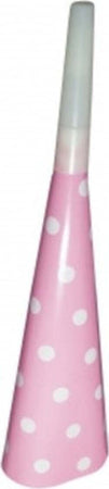 72-Trombette-Carta-Cono-Rosa-Pois-Party-Festa-Compleanno-Matrimonio-Compleanno
