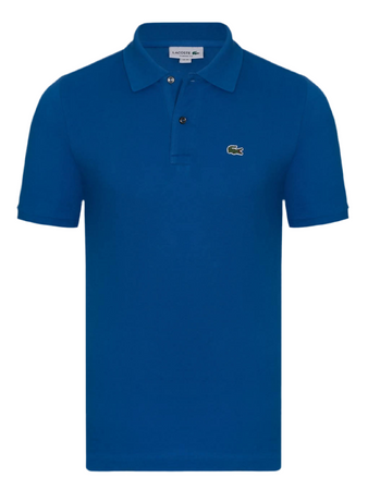 Lacoste Polo Uomo Classica Piqué Polo Tinta Unita Colletto Mezze Maniche Polo Lacoste In Petit Piqué 100% Cotone Polo Classica