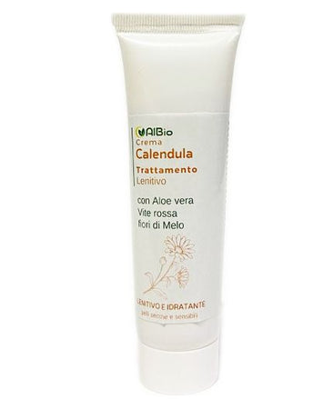 Crema 50ml alla calendula, Aloe vera, Vite rossa, fior di Melo lenitivo pelle secca, irritazioni