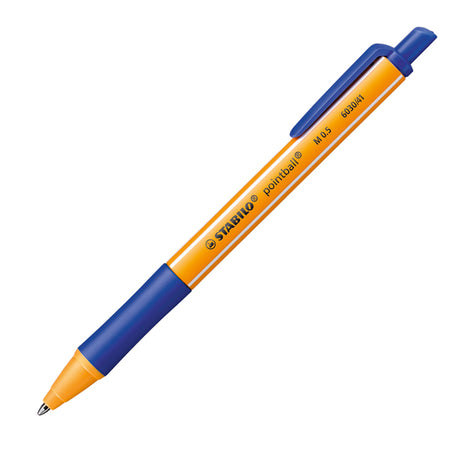 Penna A Sfera A Scatto Pointball Green Stabilo 0,5Mm Blu