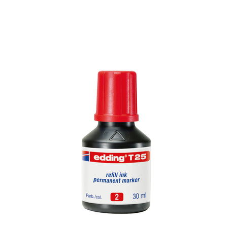 Ricarica Inchiostro Permanente 30Ml T25 Rosso Edding
