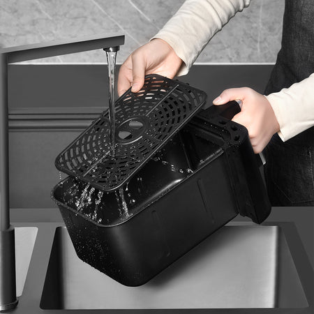 Forno Friggitrice ad Aria 2Vaschette 12LT Airfryer Senza Olio Display LED 2400W