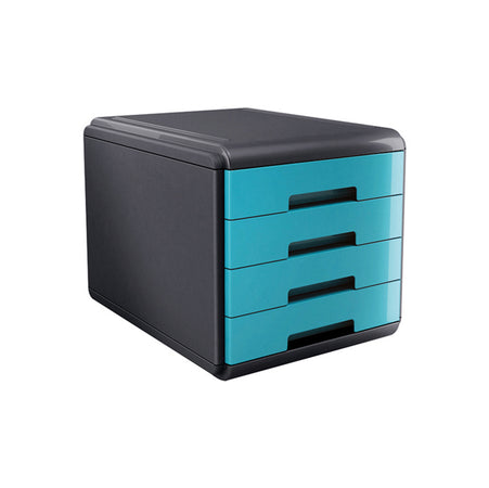 Cassettiera 4 Cassetti 45Mm Mydesk Turchese Arda