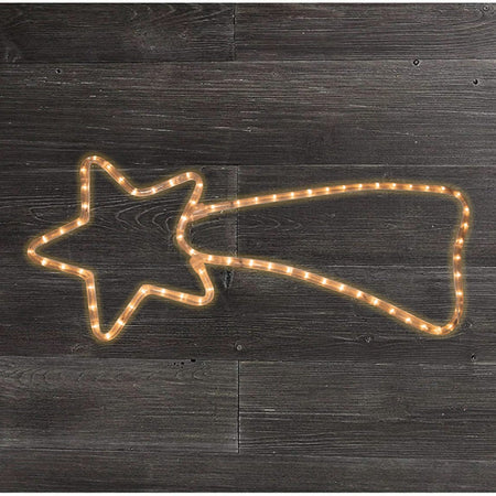 Stella cometa con tubo a Led Luce Calda decorazione natalizia da esterno 64 cm