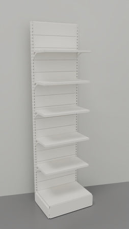 Scaffalatura metallica per arredo negozi con piani regolabili cm. 80x30x300h