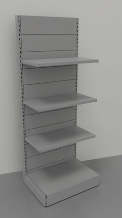 Scaffale per negozio a parete in metallo verniciato con piani lisci cm. 75x40x200h