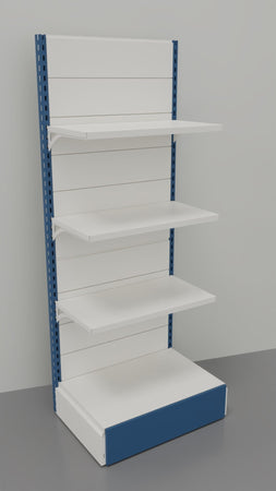 Scaffalatura in metallo verniciato a parete per arredo negozi cm. 80x50x200h