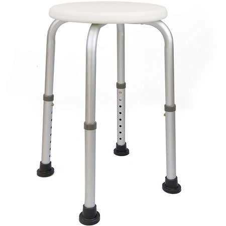 Sgabello Doccia Anziani Bambini Seduta in HDPE Altezza Regolabile Antiscivolo Antiruggine