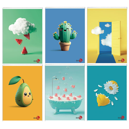 Maxiquaderno A4 40Fg+2 80Gr 5Mm Vibes Bm