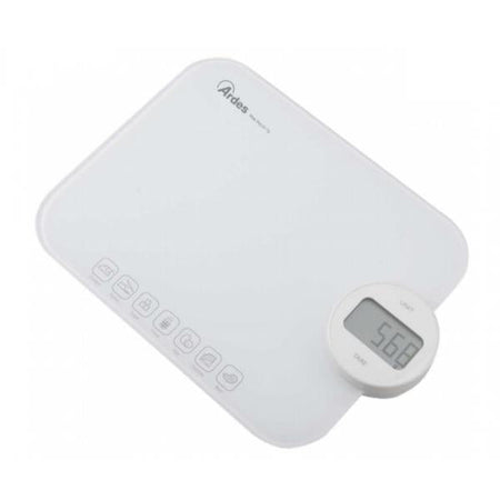 ARDES ENERGA (AR1PABFC) - BILANCIA DIGITALE SENZA BATTERIE - RICARICA MANUALE - VETRO TEMPERATO - CONTA CALORIE - TASTI TOUCH