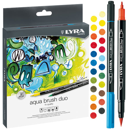 Astuccio 24 Pennarelli Aqua Brush Duo Lyra