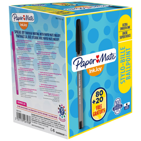 Special Pack 80+20Penna Sfera Inkjoy 100 Nero 1.0Mm Papermate