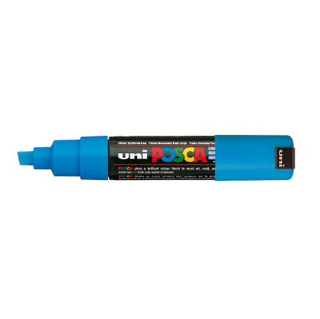 Marcatore Uni Posca Pc8K P.Scalpello 8Mm Azzurro Uni Mitsubishi