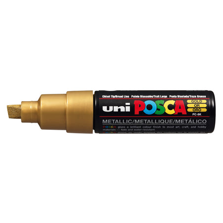 Marcatore Uni Posca Pc8K P.Scalpello 8Mm Oro Uni Mitsubishi