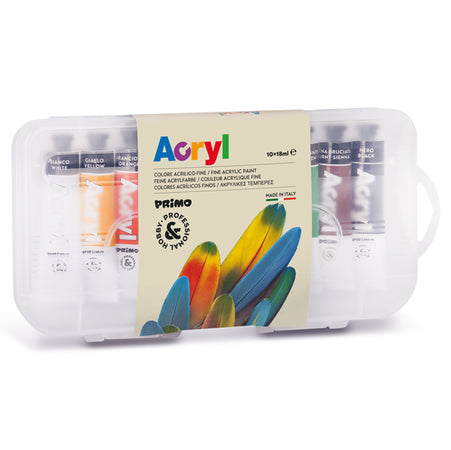 Astuccio 10 Colori Acrilico 18Ml Primo