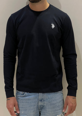 T-shirt manica lunga nido d'ape blu