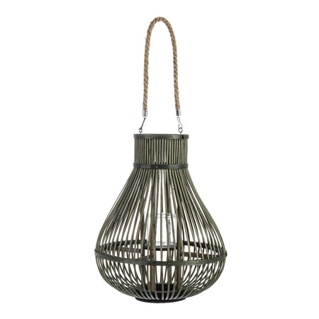 Lanterna "Belem" con manico in juta da esterno in bambù decorazione per giardino