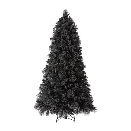 Albero di Natale nero "Black Forest" in PVC di Altissima Qualità h 210 cm