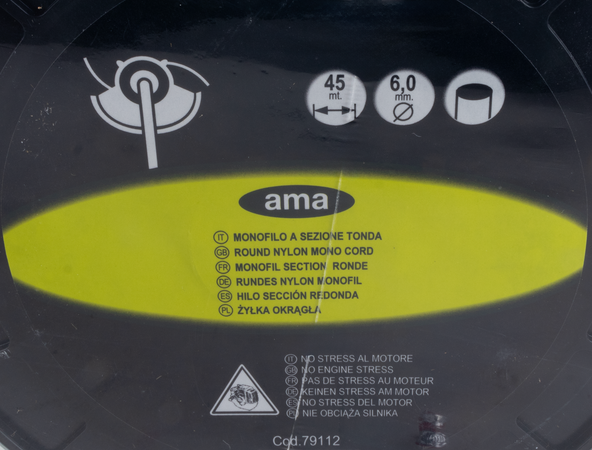 Filo per decespugliatore da 45m sezione tonda Ø 6mm