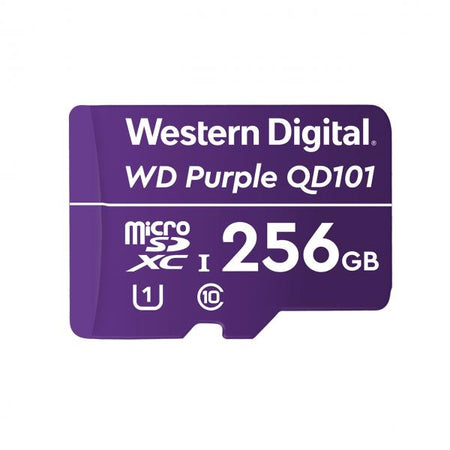 La scheda microSD WD Purple SC QD101 di Western Digital da 256GB è stata progettata appositamente per il mercato delle telecamere di sicurezza mainstream.
